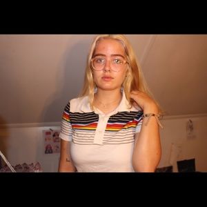 VINTAGE RAINBOW STRIPED POLO